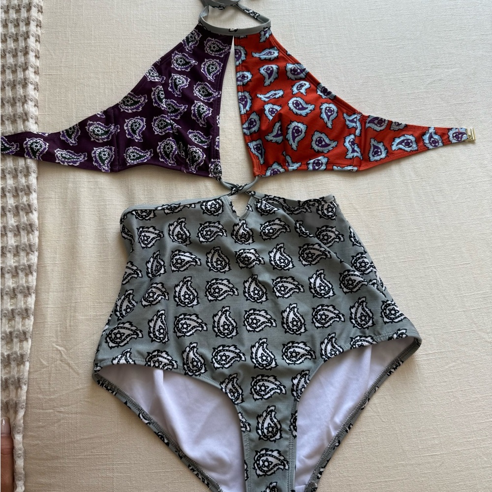 Colorful Patterned Bikini Set